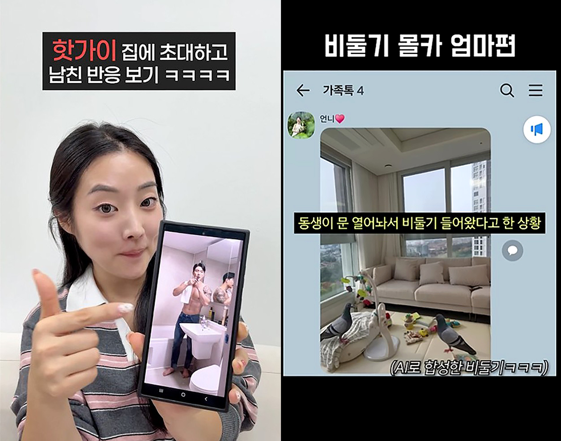 AI 사진을 활용한 상황극 콘텐츠